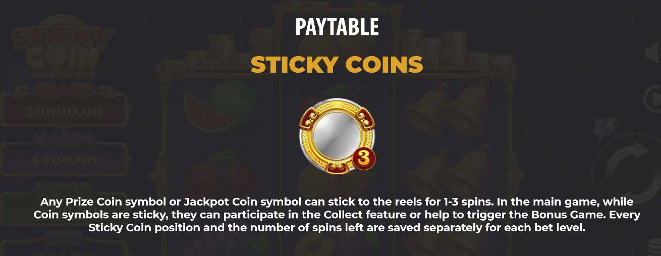 Sticky Coin slot game sticky coins