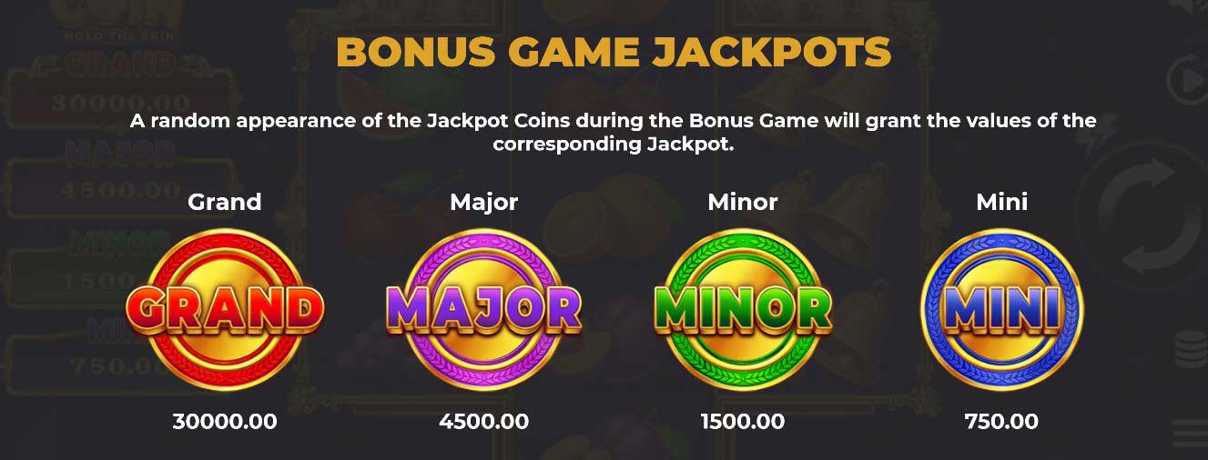 Sticky Coin slot bonus game jackpots